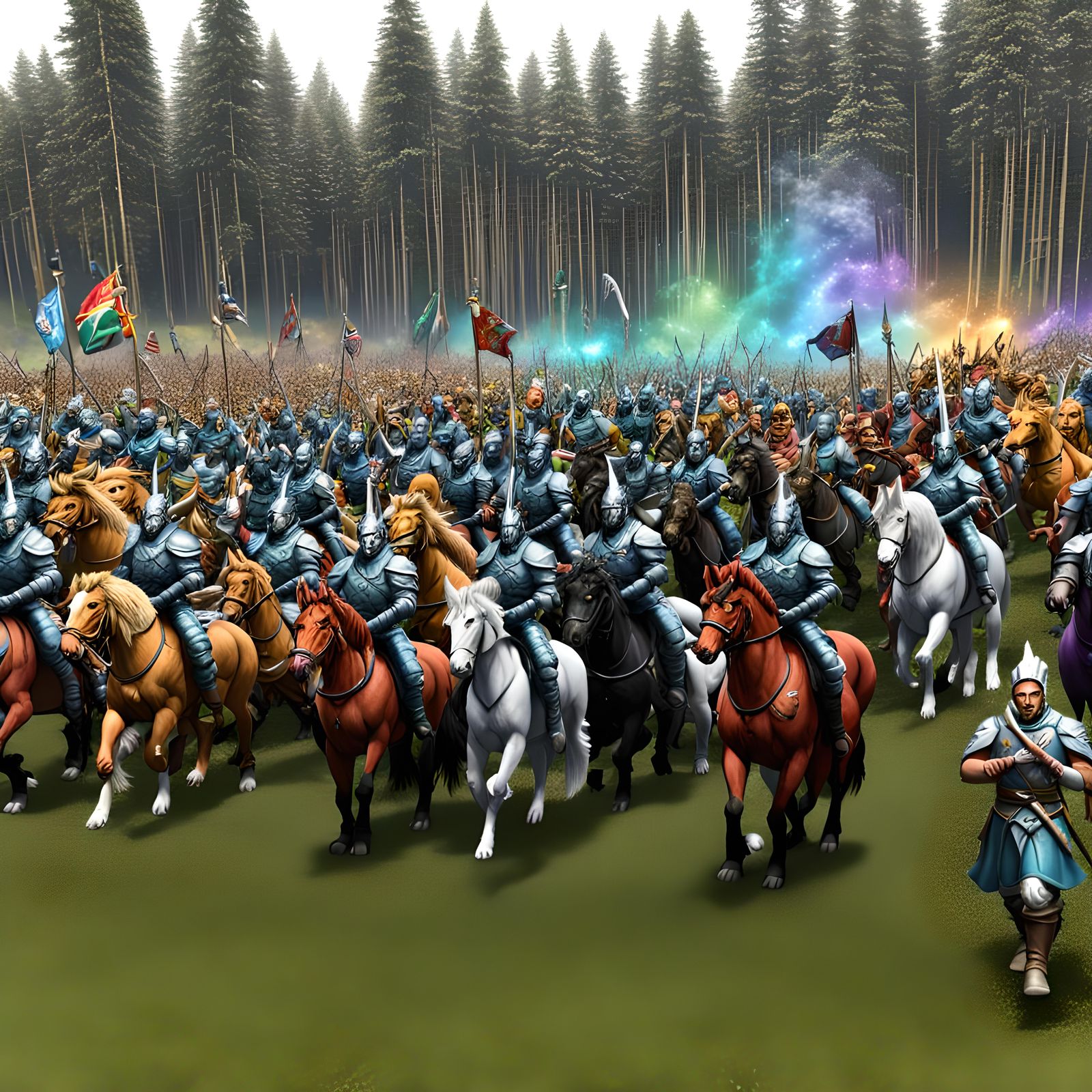 Epic Fantasy Army of Mythical Creatures