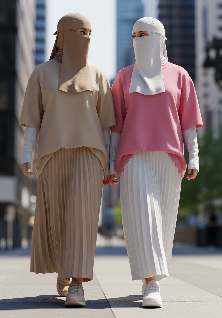 Niqabi Women in New York City: Digital Art