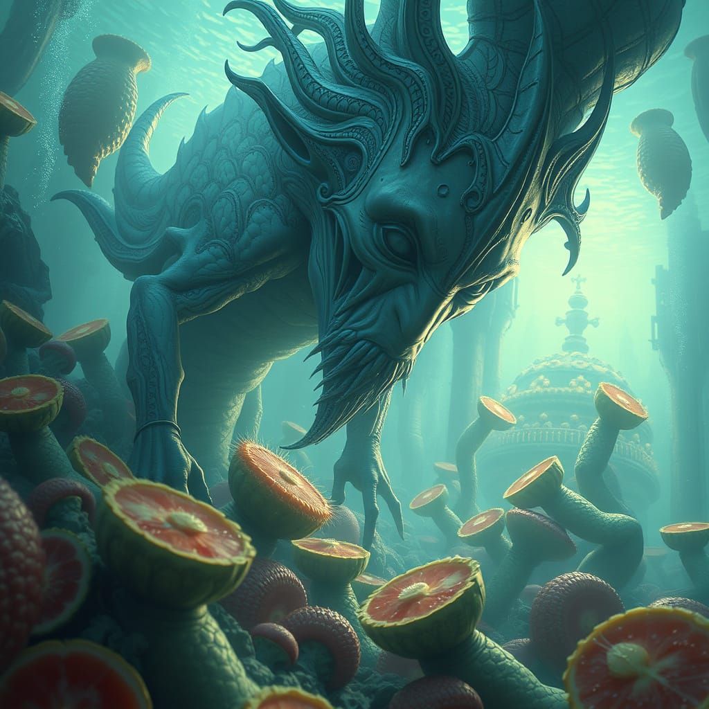 Biomechanical Mermaid Discovers a Fantastical Underwater Met...