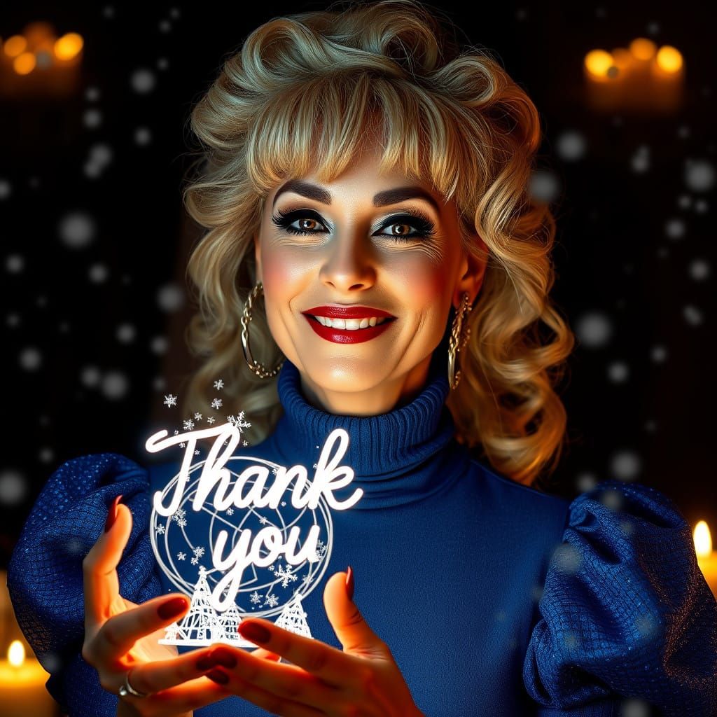 Elegant Woman Radiates Humility in Enchanting Winter Setting