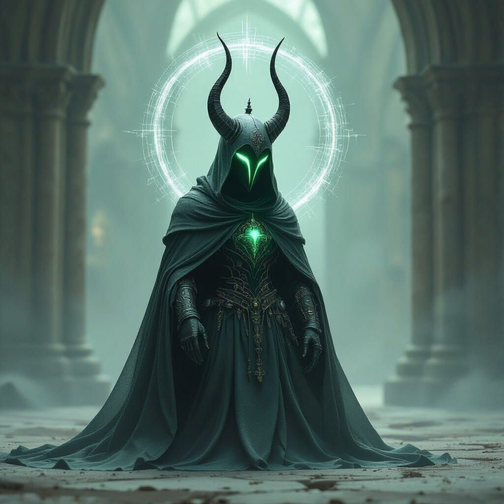 Ethereal Bishop Chess Piece in Surreal Fantasy Style