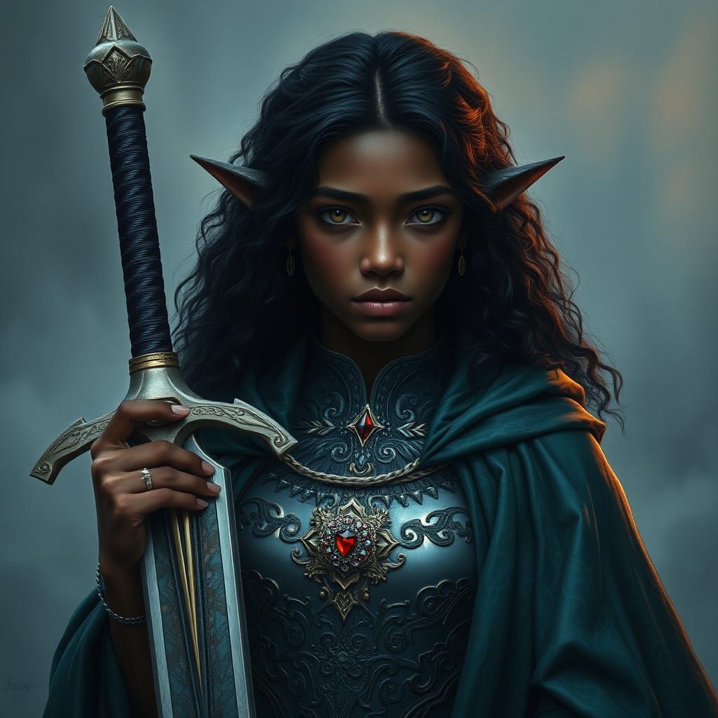 Hammerhead Woman Warrior with Sword