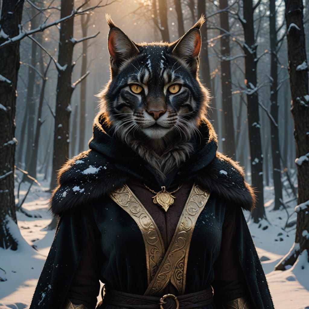 Khajiit Agent in Snowy Mountain Woodlands