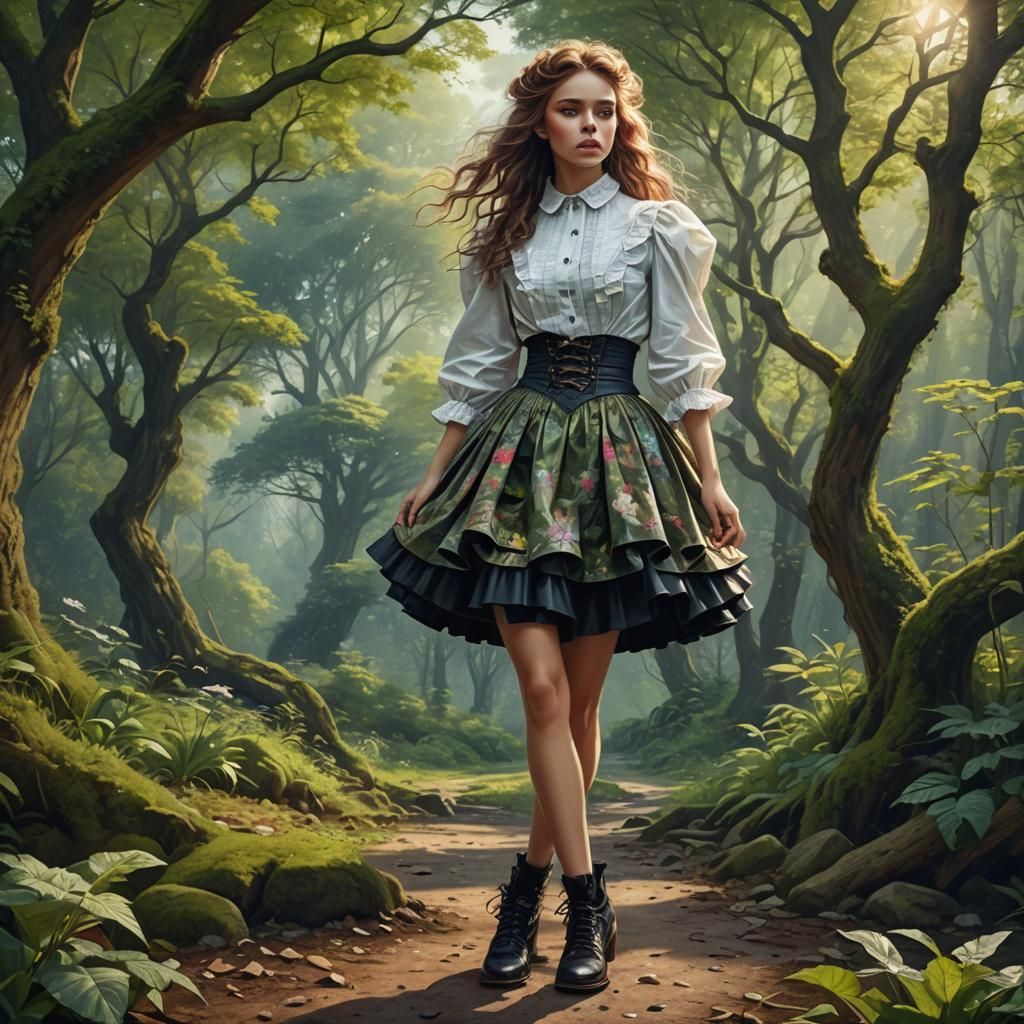 Victorian Street Fashion in Contrasting Colors