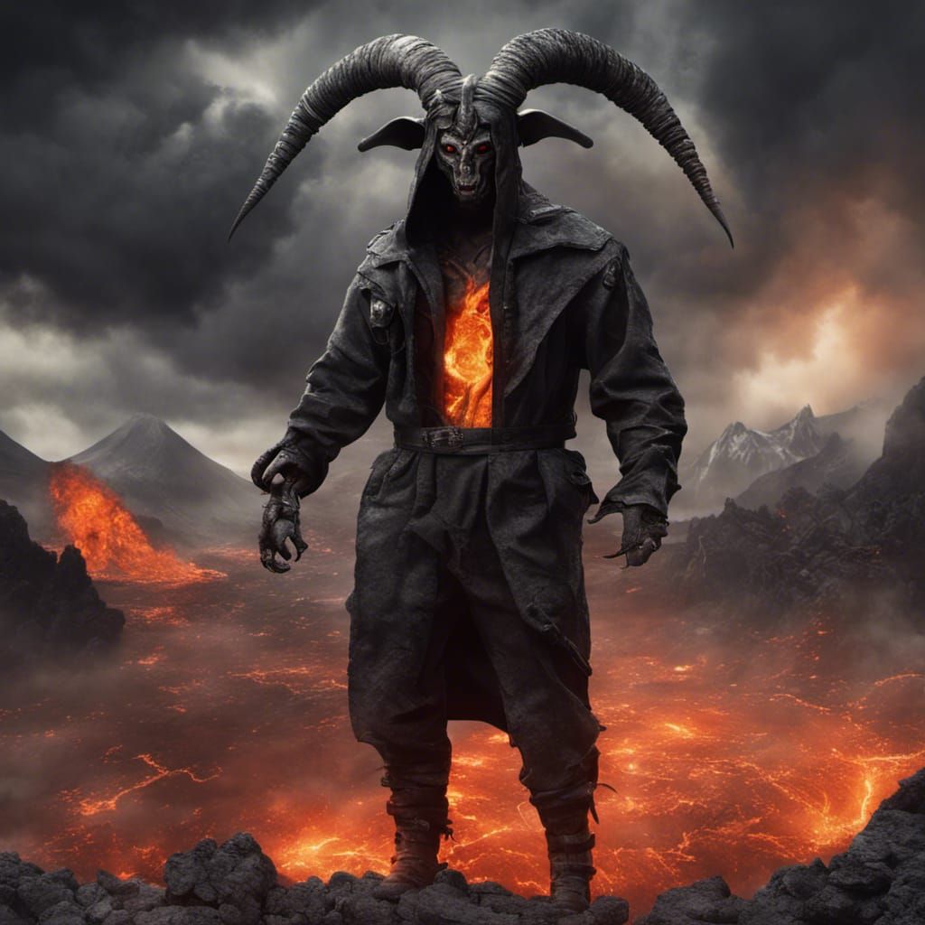 Robotic Shaman Amidst Volcanic Chaos