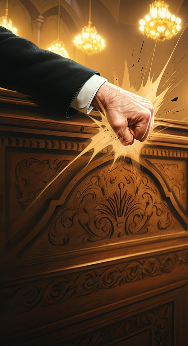 Realistic Digital Illustration of Synagogue Gabbai in Mid-Ac...