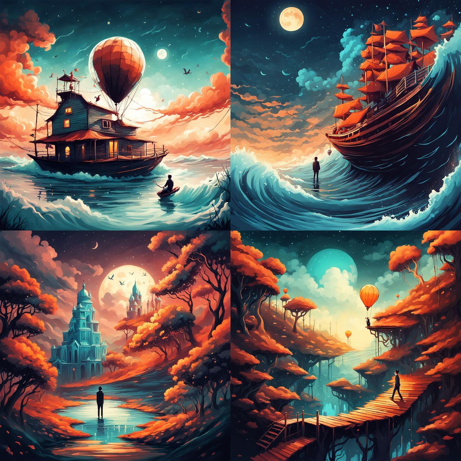 Dreamlike Contemplation: Surreal Digital Art