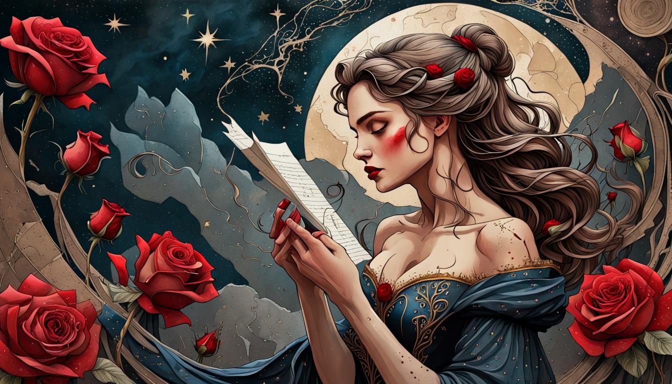 Art Nouveau Dark Fairytale: Beauty and the Beast