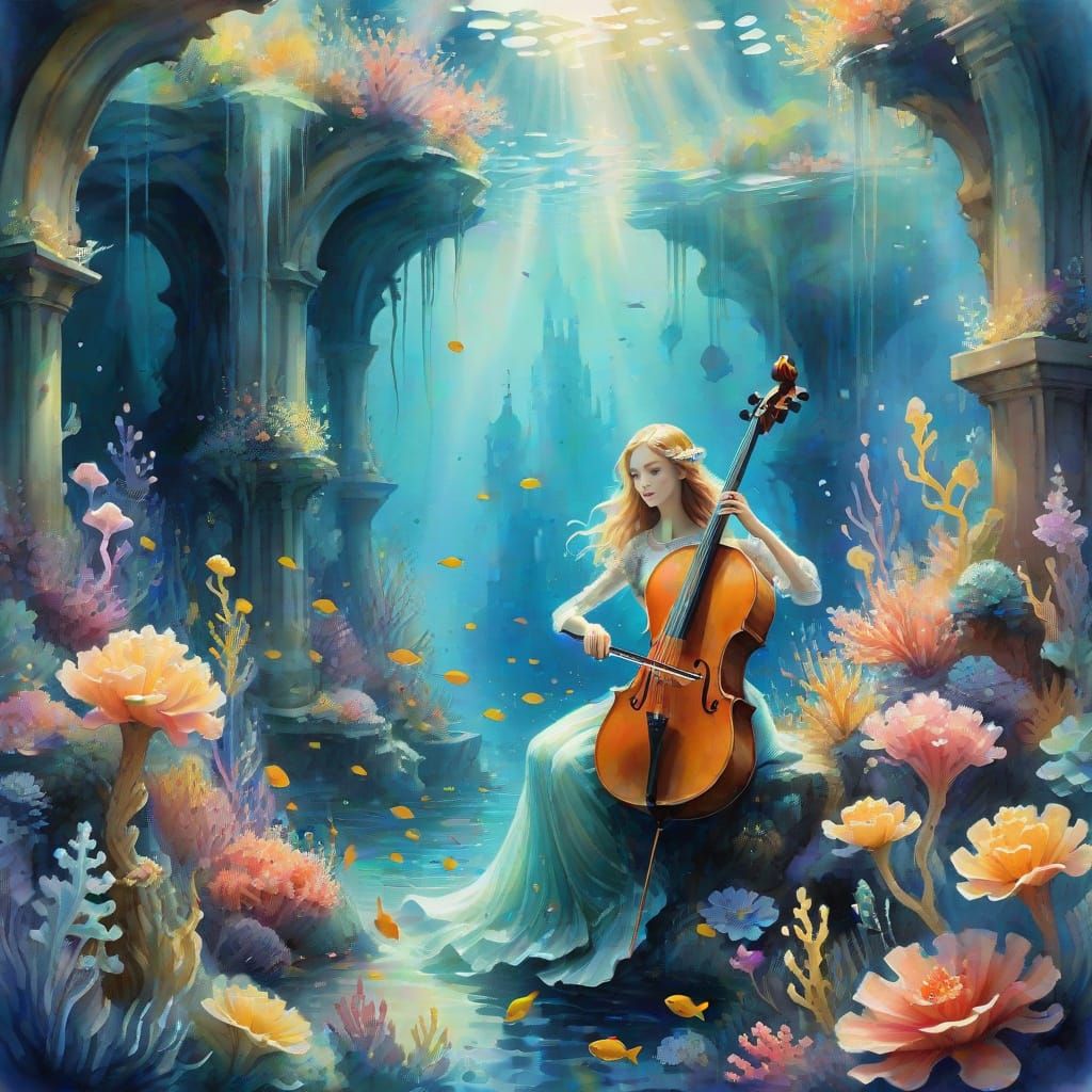 Mermaid's Serenade in an Underwater Paradise