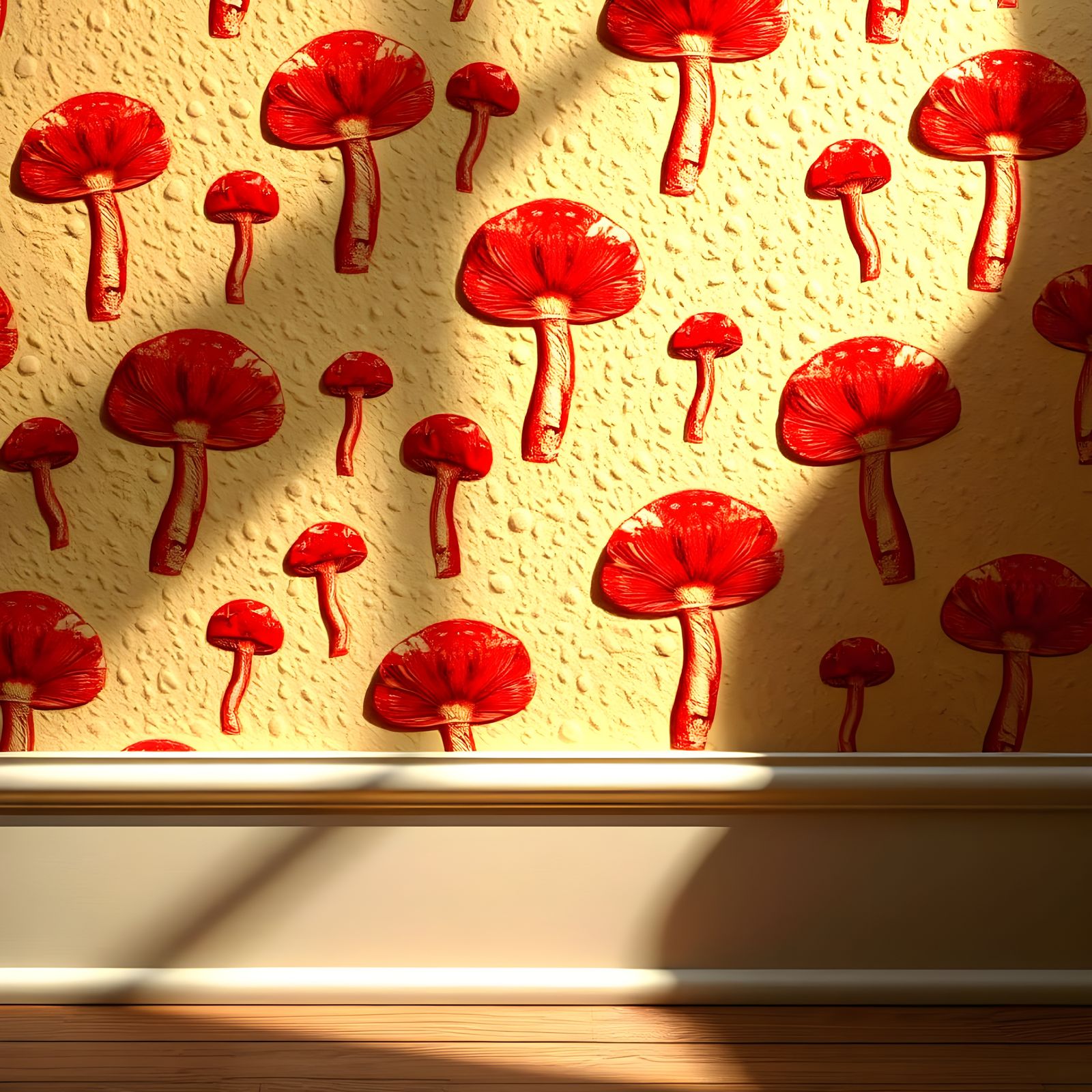 Velvet Redcap Mushroom Wallpaper in Hyperrealistic Detail