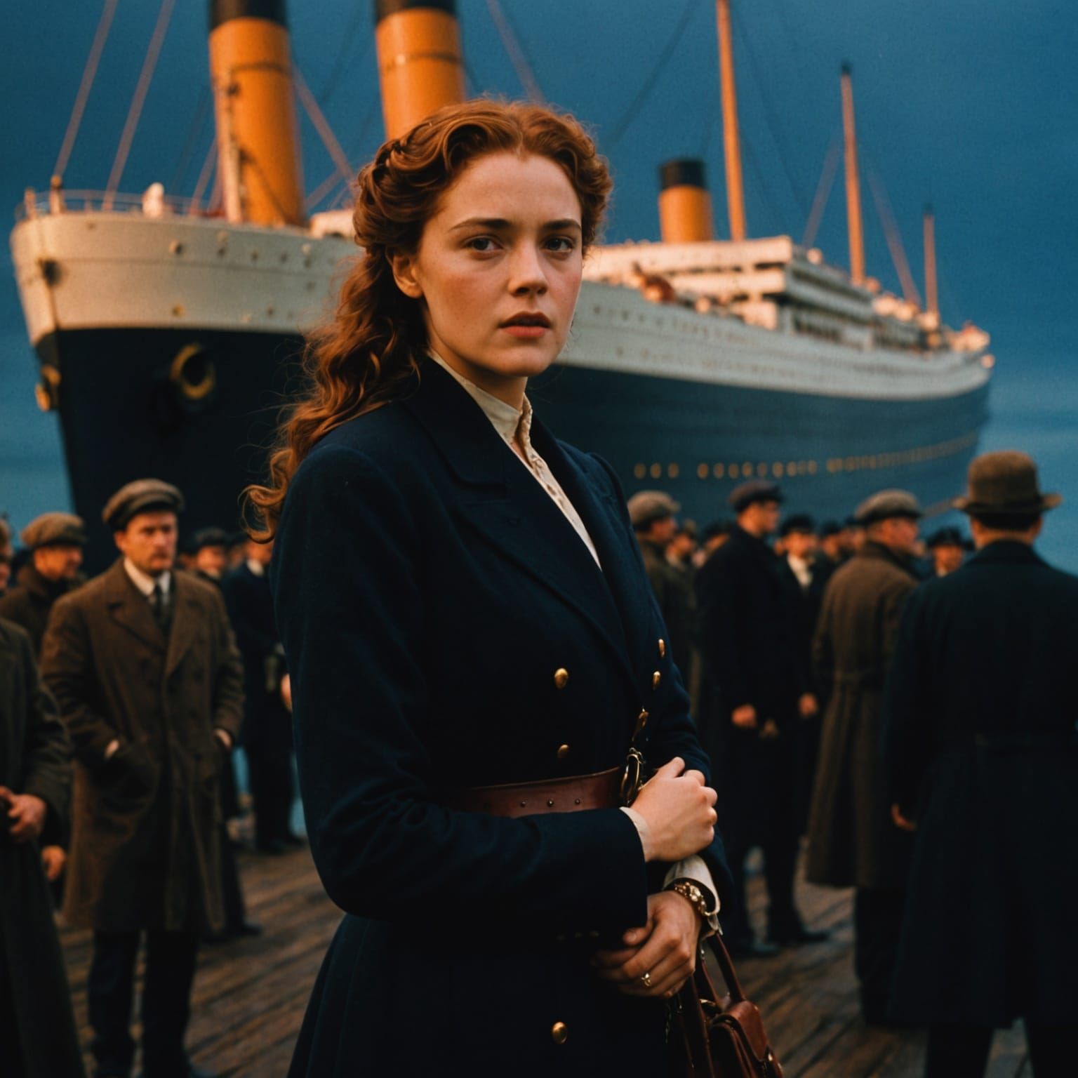 Dramatic Cinematic Film Still of the Titanic