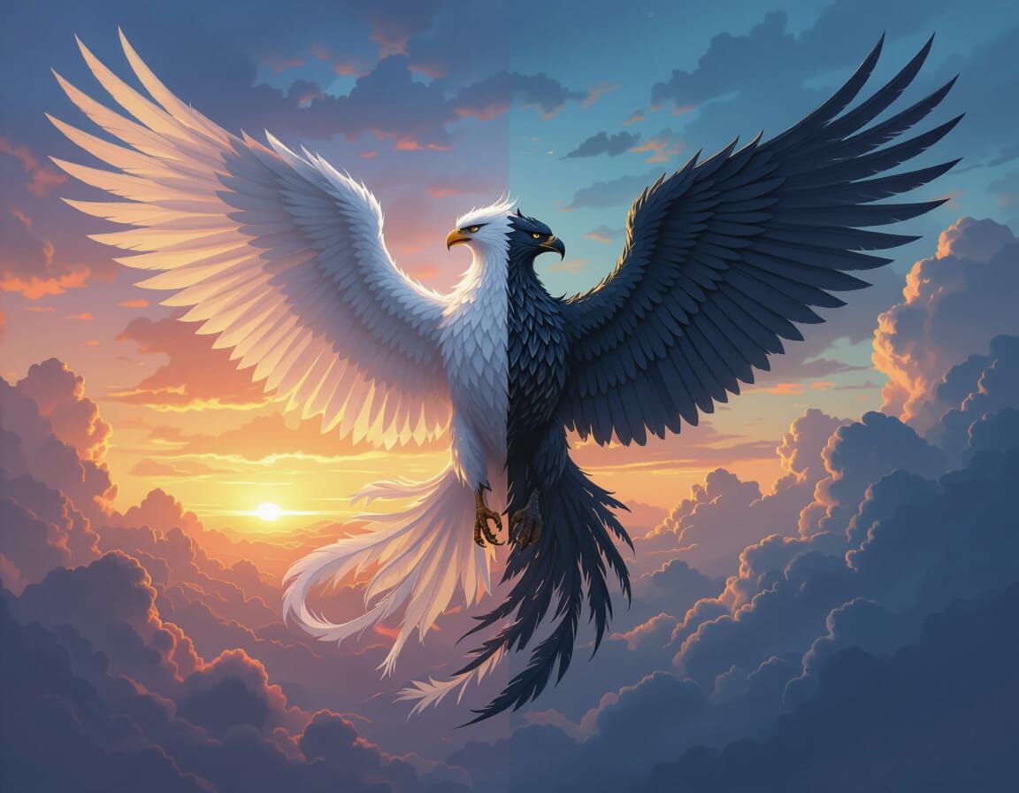 Griffin of Dawn and Twilight in Digital Matte Painting