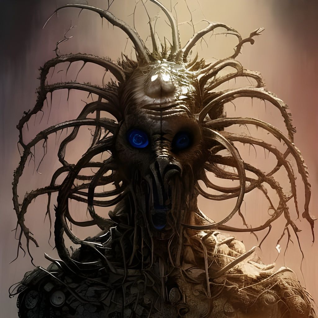 Creepy Mr. Bean Predator Hybrid Painting