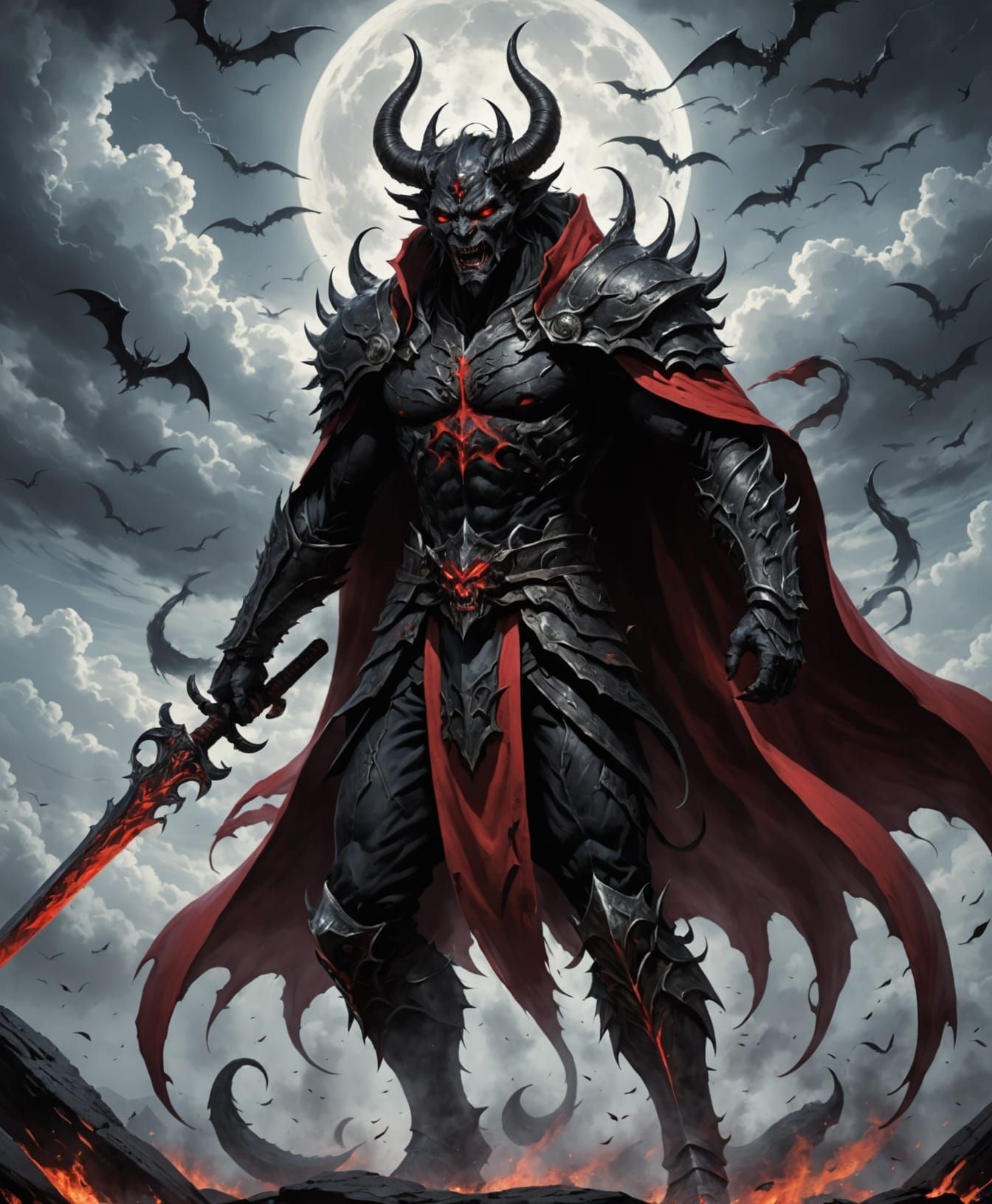 Mazoku Demon Howls to Empty Sky as Devil Responds