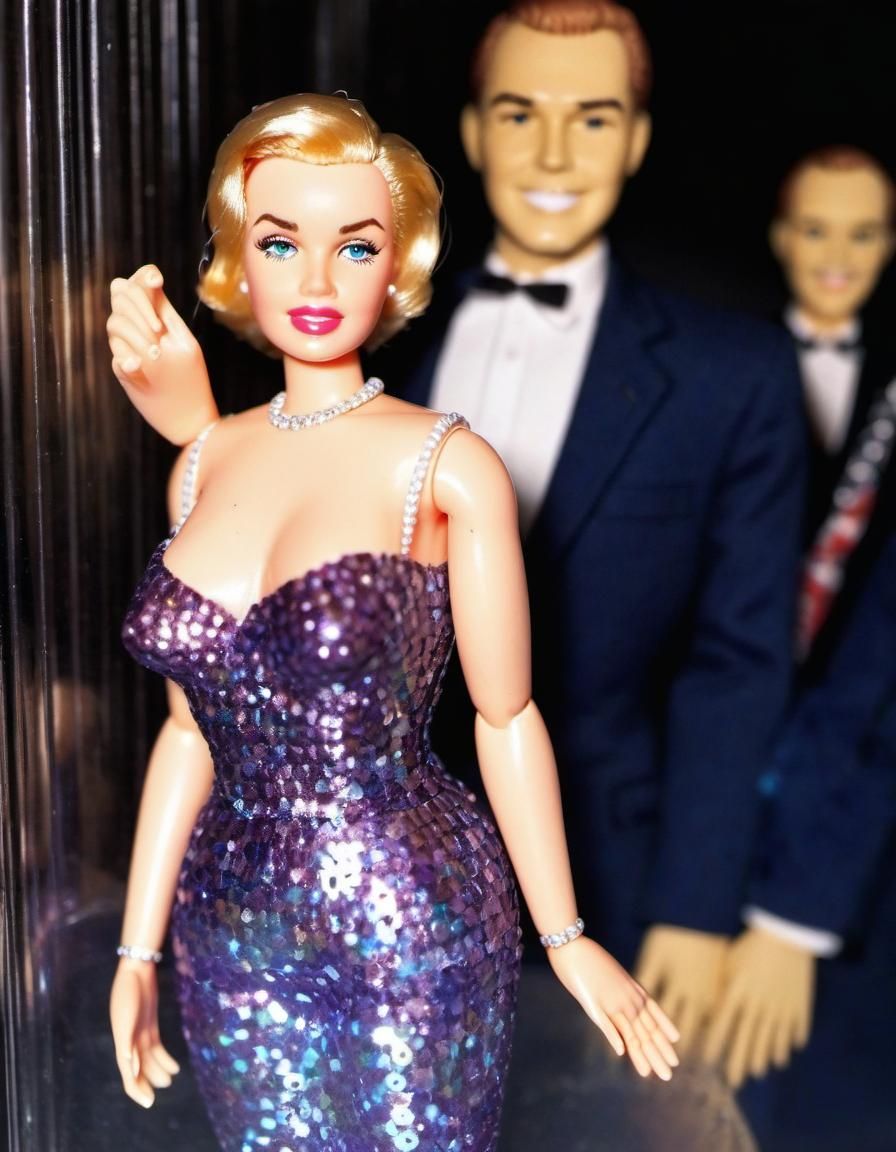 Marilyn Monroe as Barbie Doll in 1960s Style