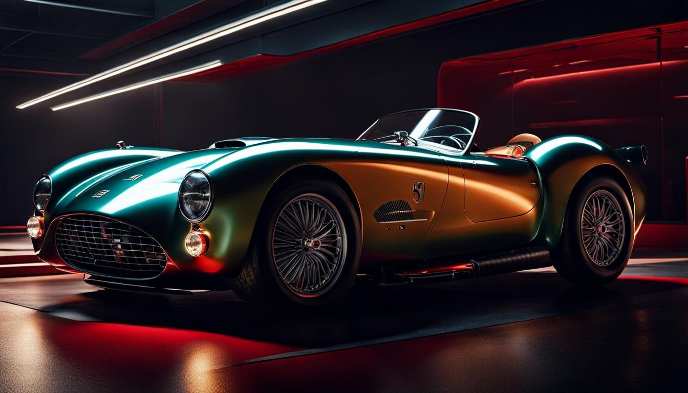 Sports Car Marketing Campaign in Oil Painting Style