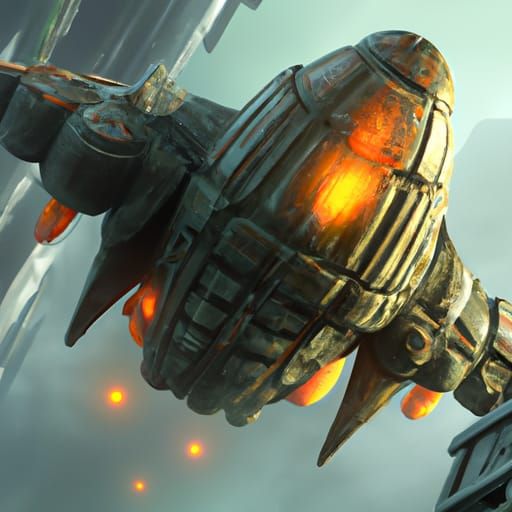 Colossal Dreadnought Soaring Through Space in 8K