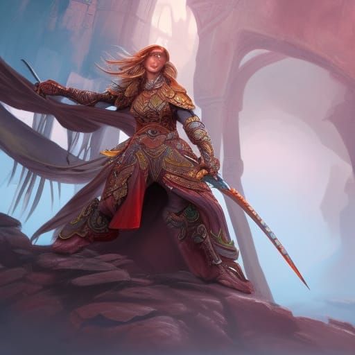 strong warrior fighter princess