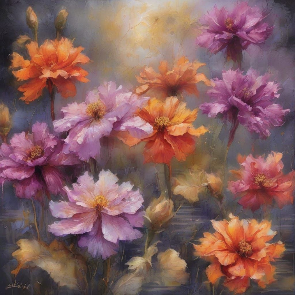 Dreamlike Watercolor Fantasy: Golden Motifs and Celestial Bl...