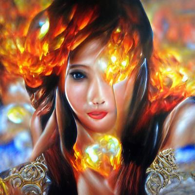 The Fire Princess: A Fantasy Portrait