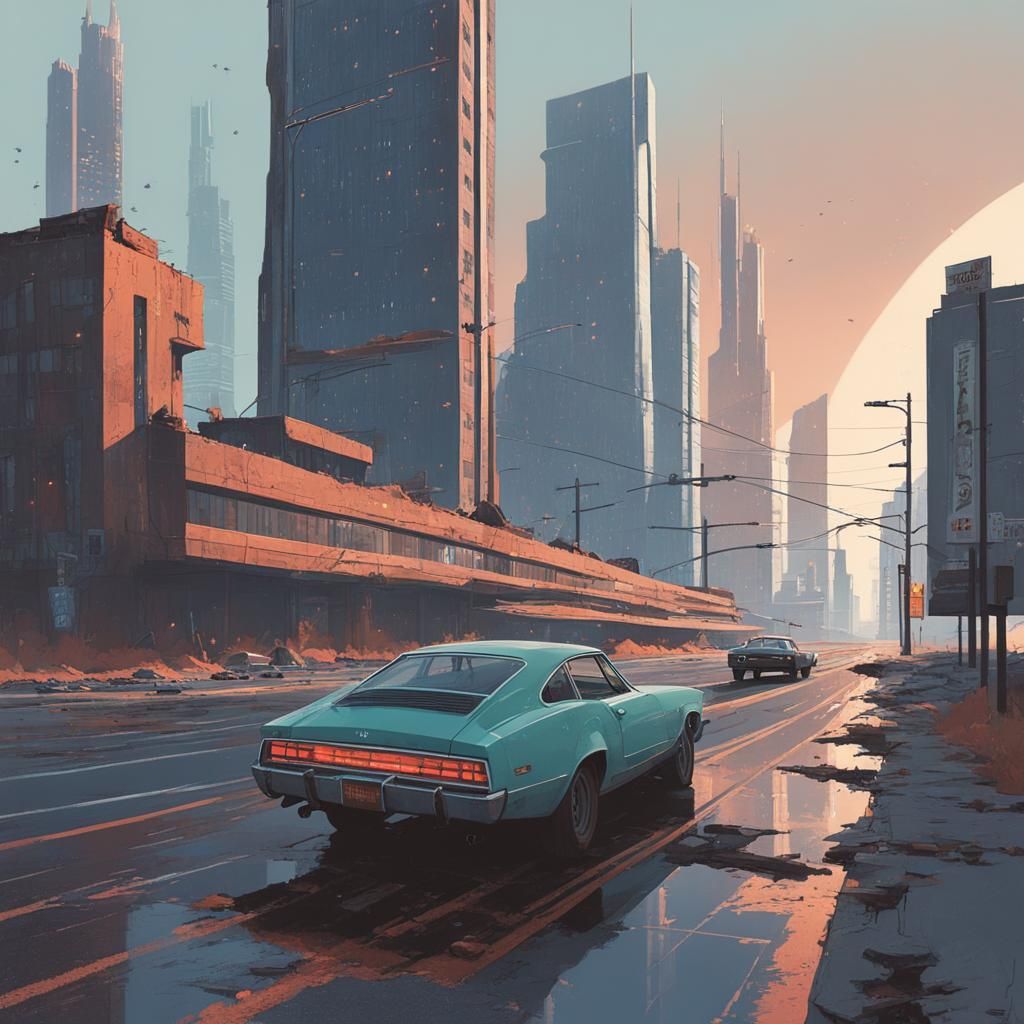 Retro-Futuristic Ruins Unveil New Dawn