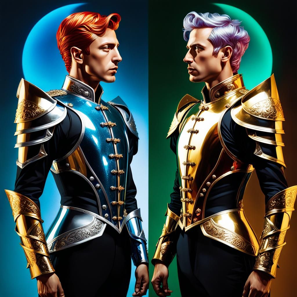 Elven Double Exposure Diptych at Night