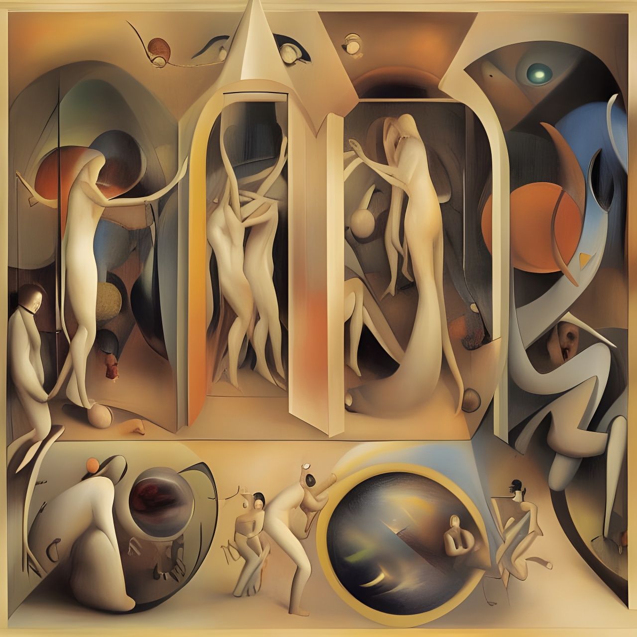 Genetic Time Portals in Sci-Fi Style