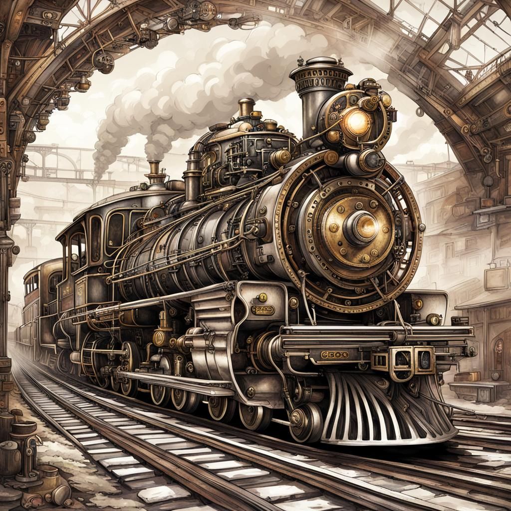 Steampunk Engine Train