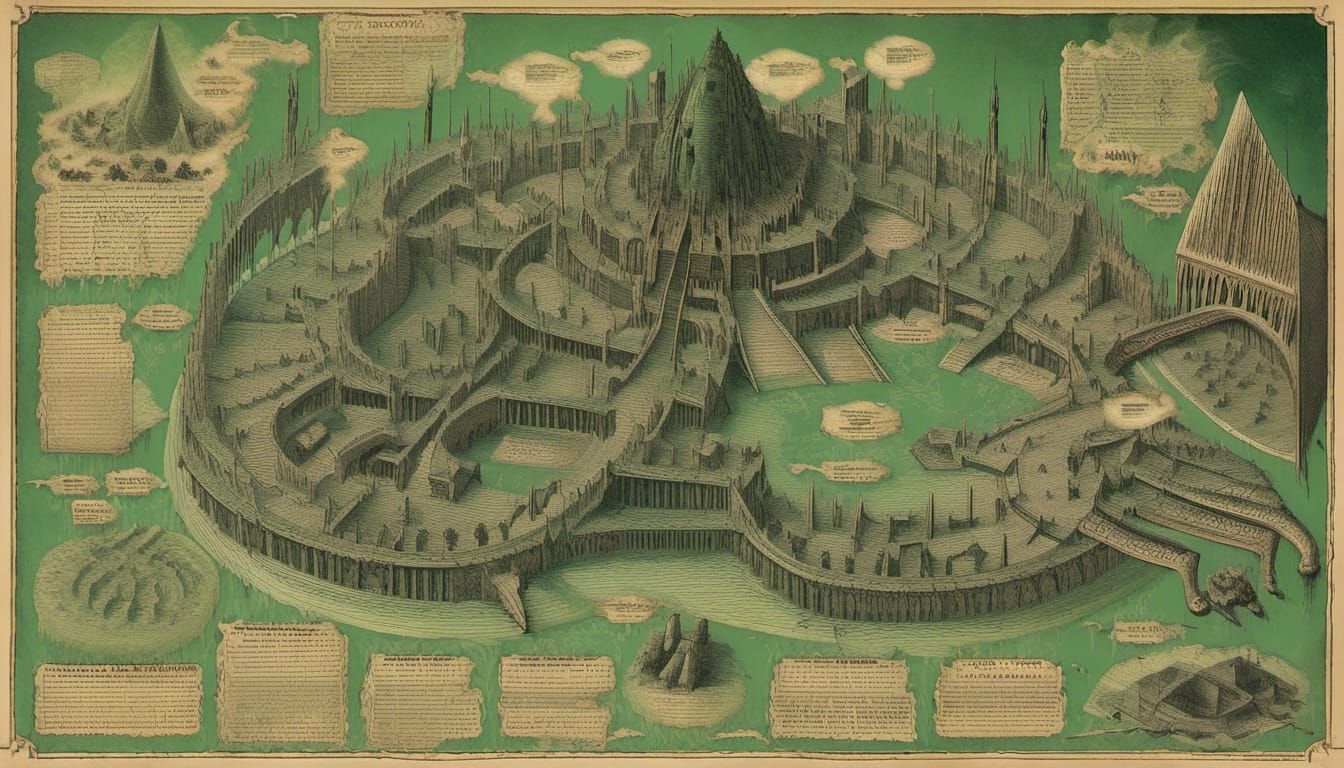 Sunken City of R'lyeh: Cyclopean Macabre Architecture