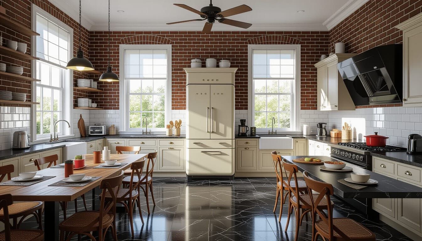 Victorian Kitchen with Modern Appliances