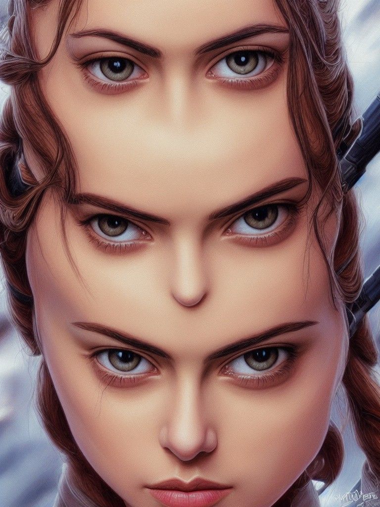 Hyper-Detailed Close-Up Portrait of Padme