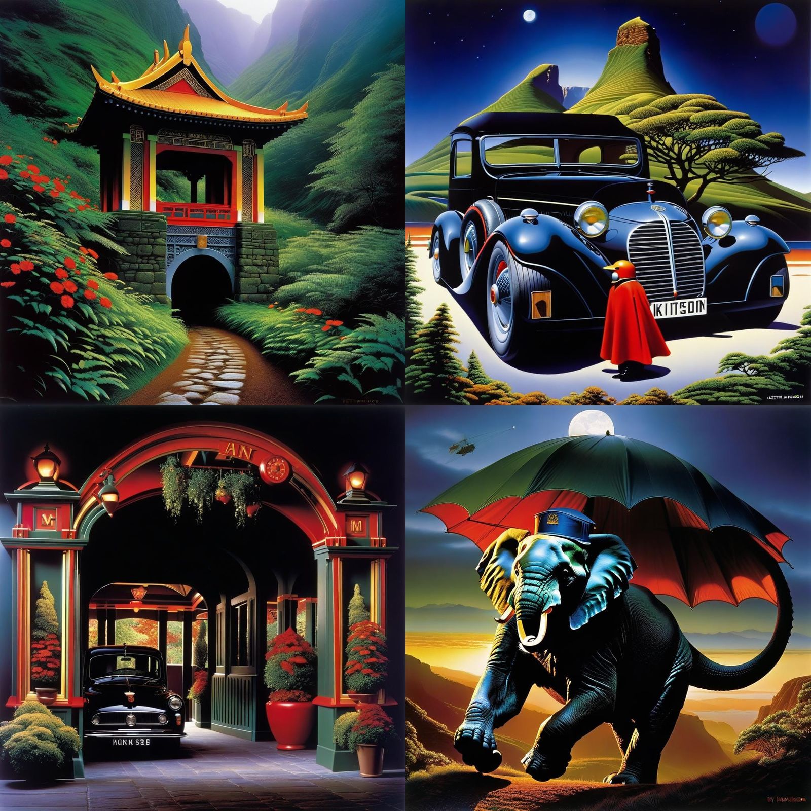 Fantasy Art Illustration in the Style of Parkinson