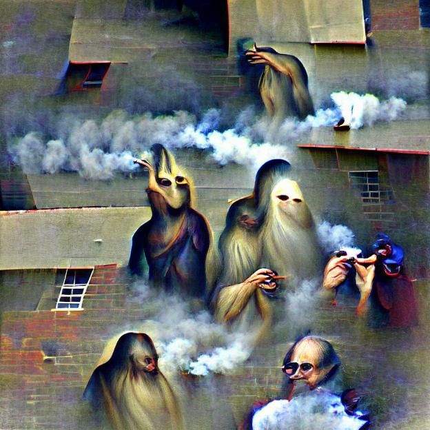 Abstract Entities Smoking: An Atmospheric Rendering