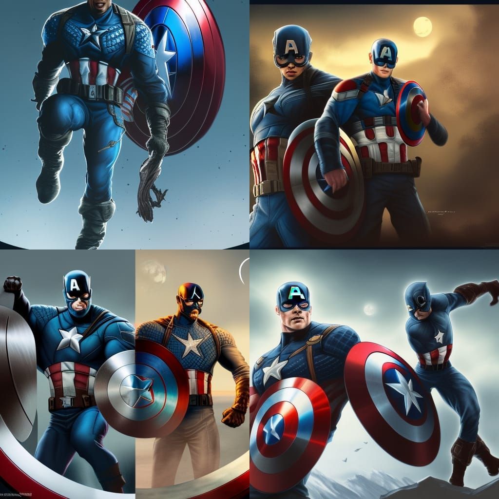Moon Knight and Captain America: Detailed Fantasy Art