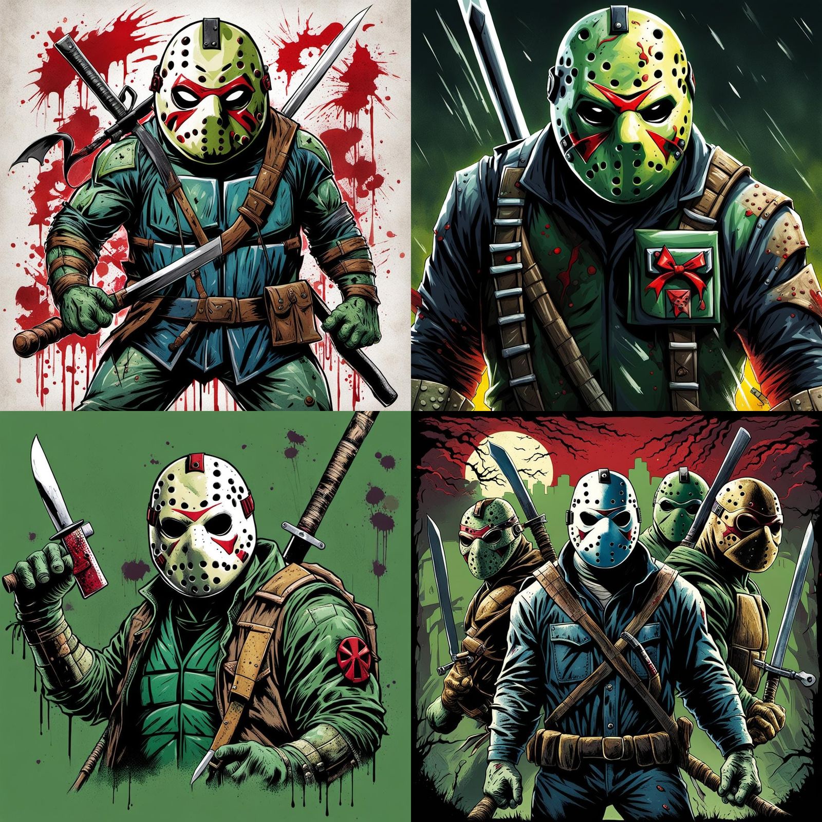 Teenage Mutant Ninja Turtles Jason Voorhees Mashup