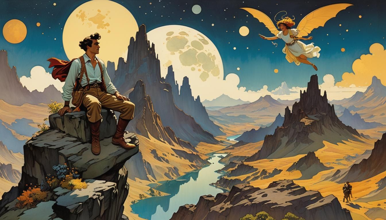 Android Marx Brothers in Art Nouveau Comic