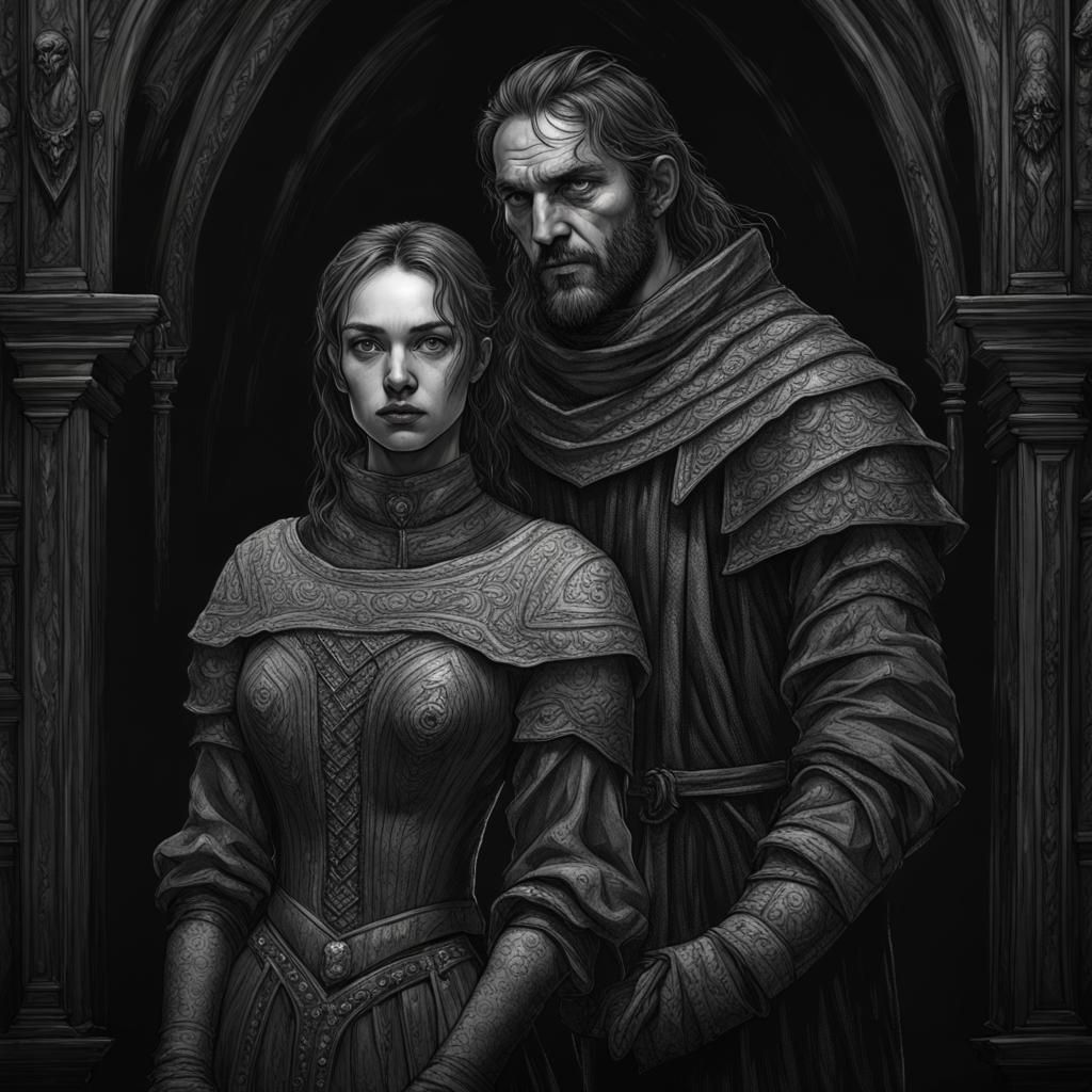Gothic Couple Portrait in Disciples III Style