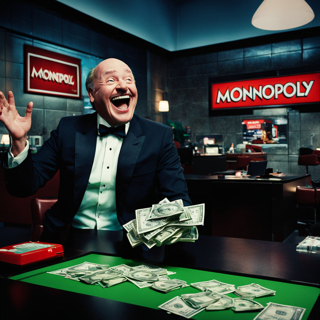 Glamorous Monopoly Tycoon Throws Cash in the Air
