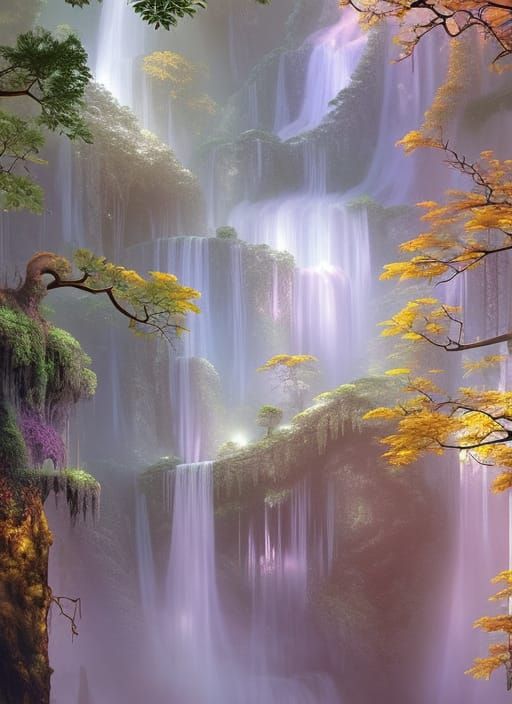 Mystical Forest Cave Entrance at Night