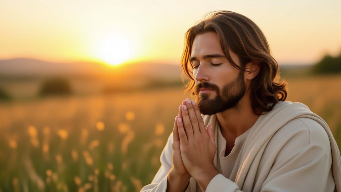 Jesus Christ in Serene Golden Light