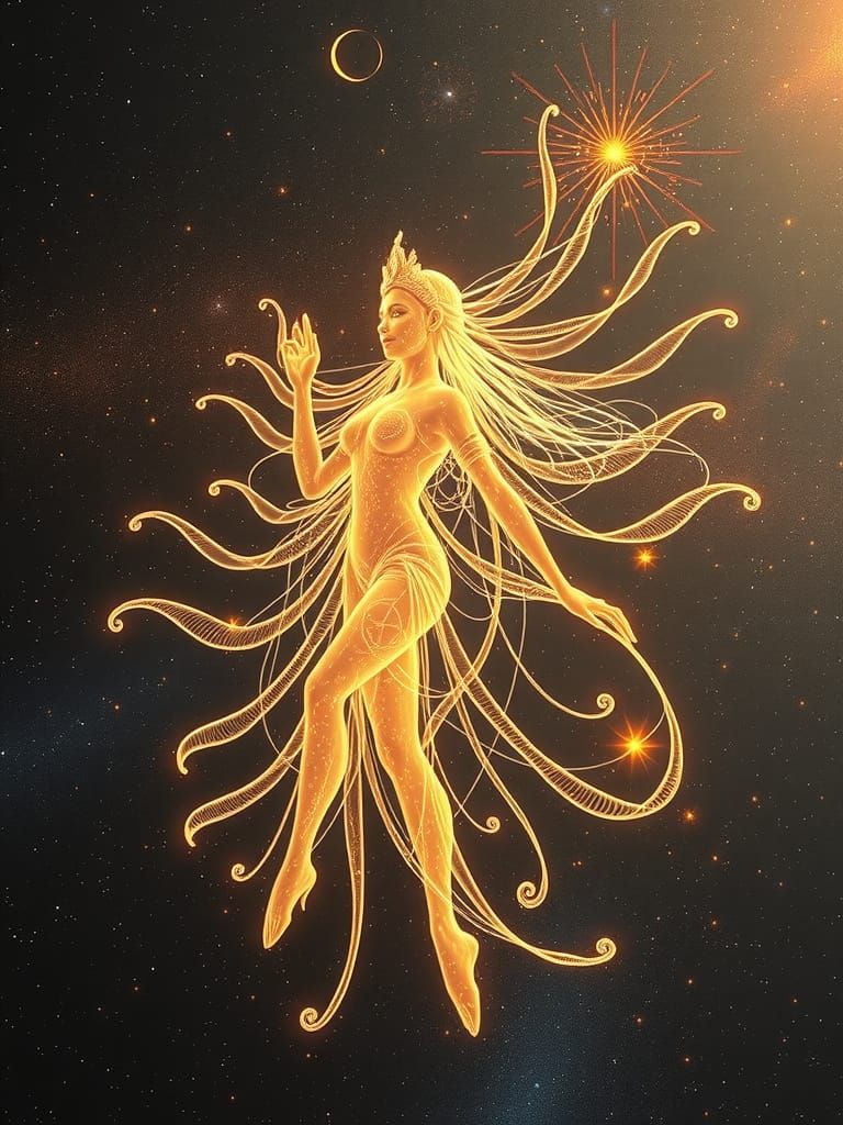 Aditi glows in cosmic tapestry of light