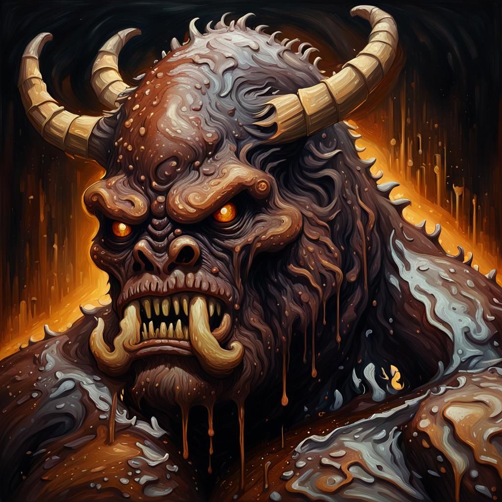 Molasses Behemoth in Dark Fantasy Style