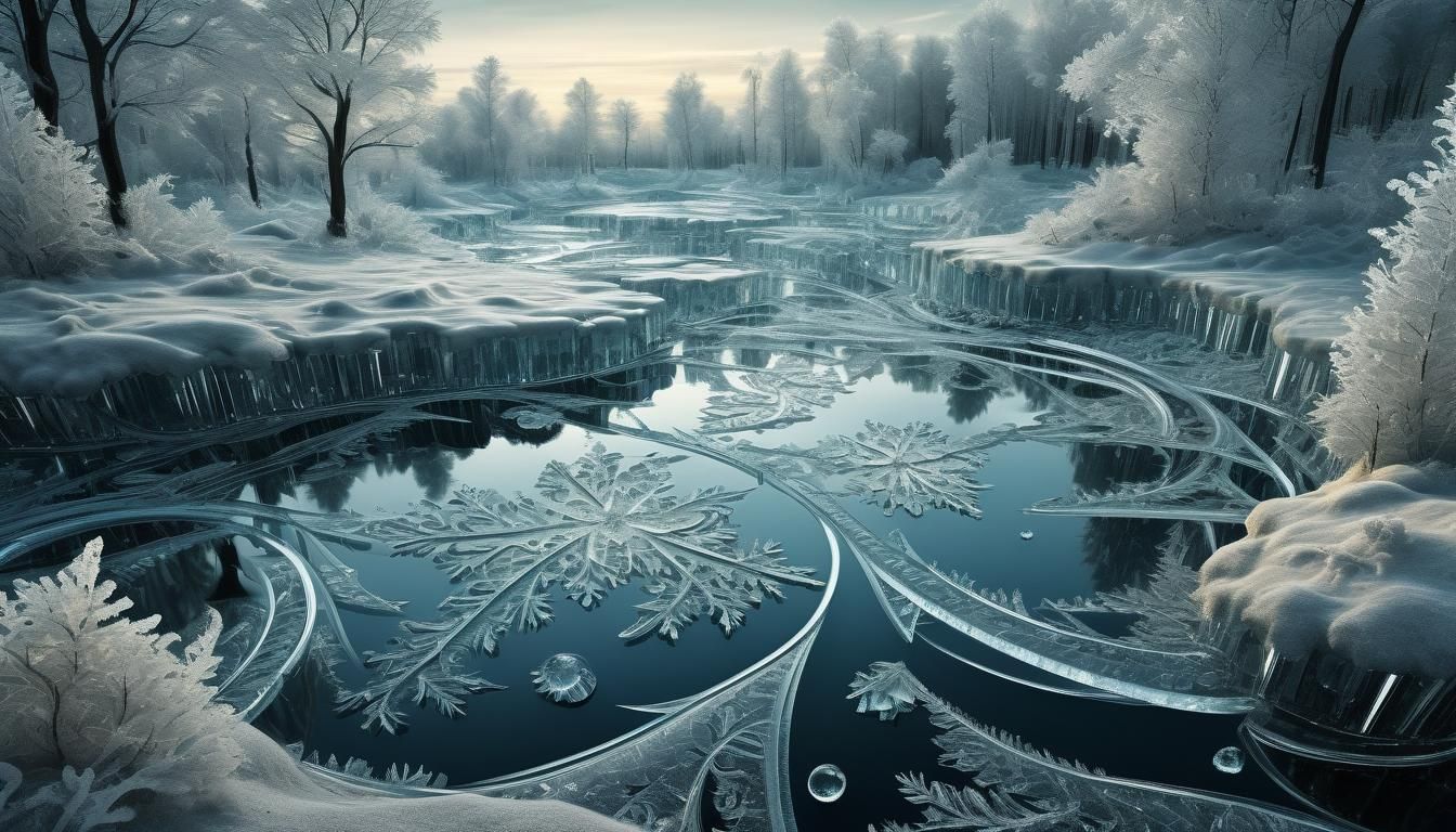 Fractal Ice Crystals Reveal Winter Landscape