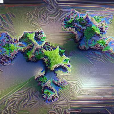3D Fractal Croissant Pattern in 8K