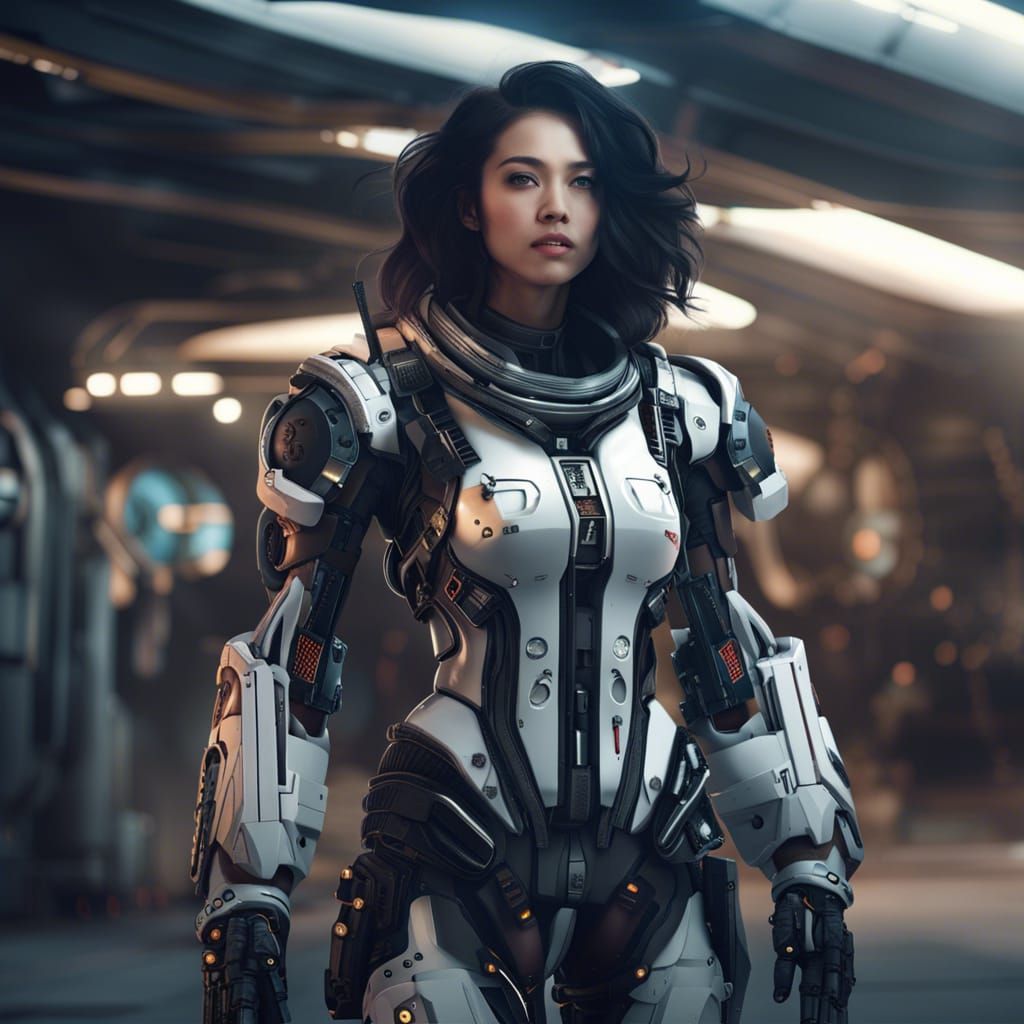 Astronaut in Detailed Mech Suit, 8K Resolution
