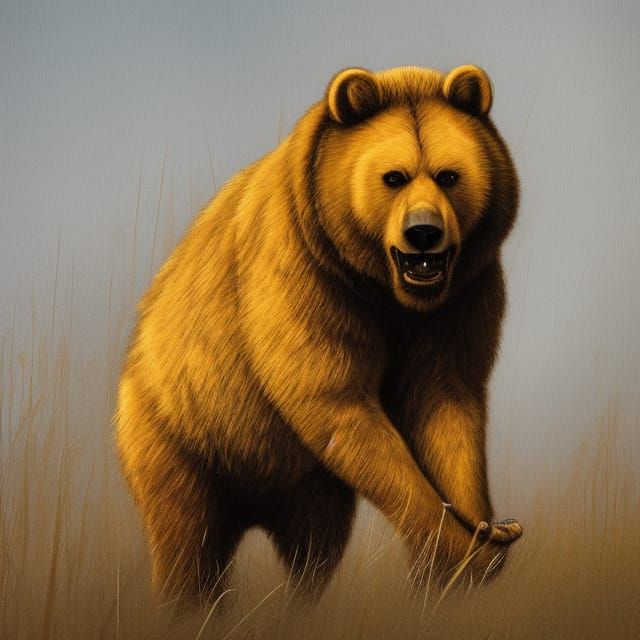 Golden Bear in Prehistoricore Style