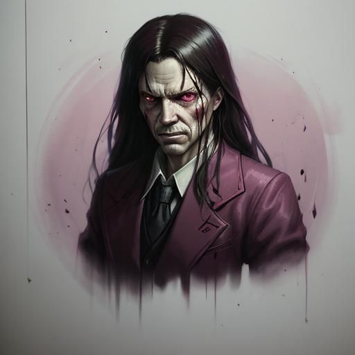 Sinister Tickled Pink Embarrassment in Dark Fantasy Style