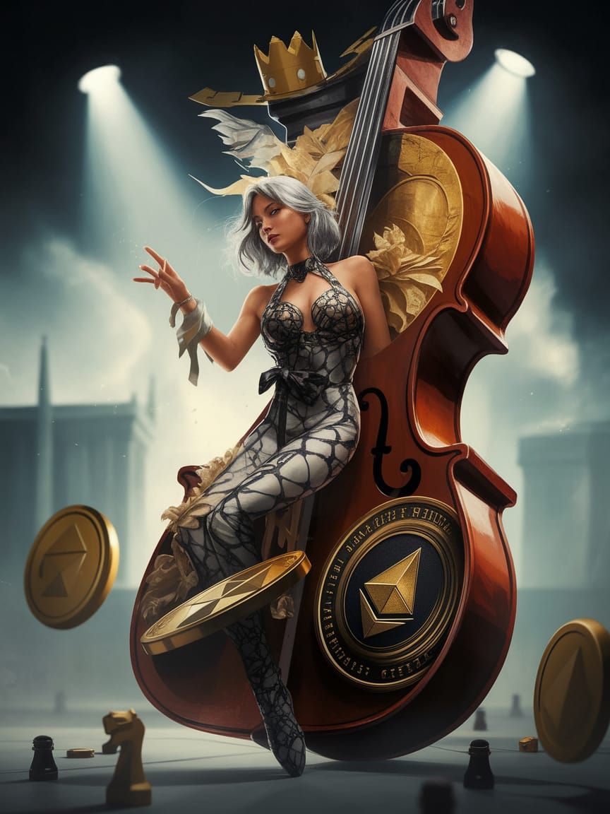 Ethereum Coinpunk Chess Pattern in Acrylic