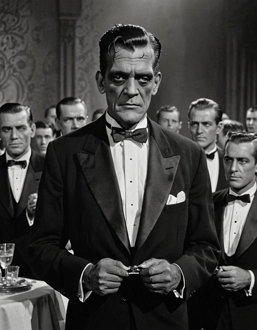 Frankenstein Monster at 1950s Award Ceremony