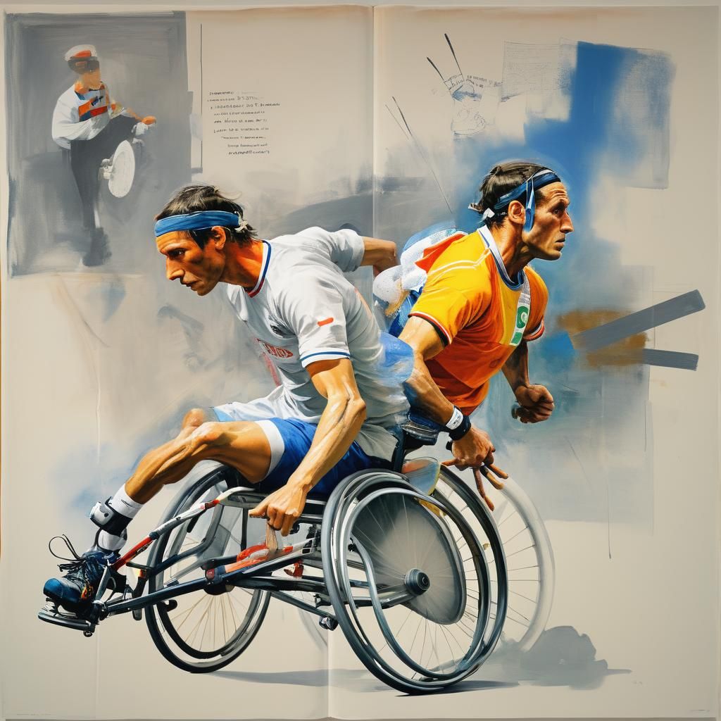 Super-Ability Athletes Without Barriers: Mixed Media Art